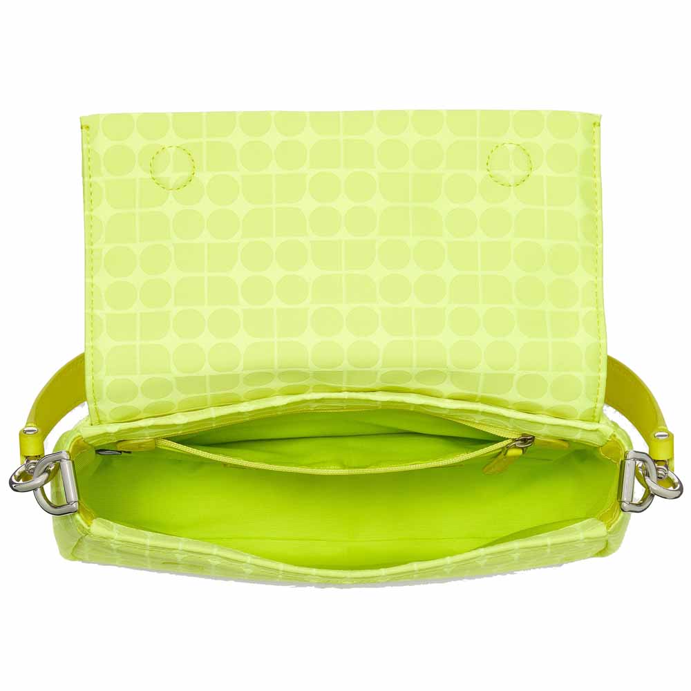 Kate Spade Noel Jacquard Convertible Crossbody Wasabi Multi Fluorescent Green # KF864