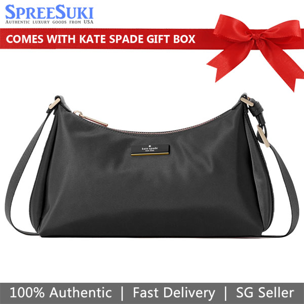 Kate Spade Carter Nylon Small Shoulder Bag Black # KL967