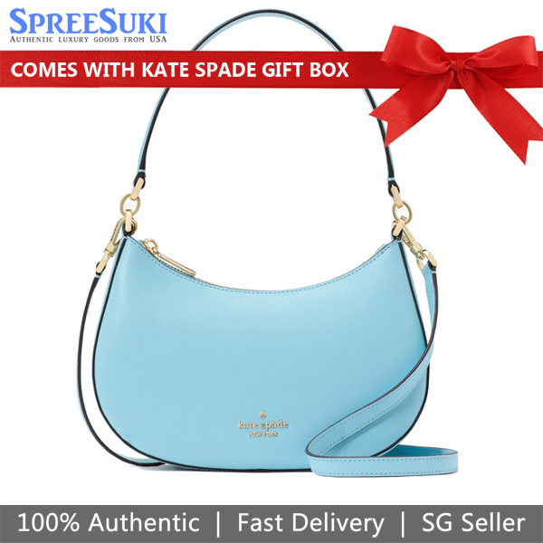 Kate Spade Paige Convertible Crossbody Fountain Blue Sky Blue # KK983
