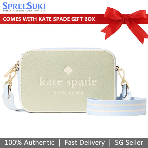 Kate Spade Oh Snap Camera Bag Sage Bundle Multi Light green # KH756