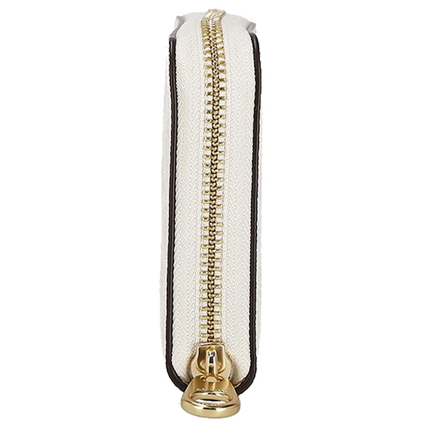 Coach Long Wallet Long Zip Around Wallet Signature Canvas White Chalk Off White # CW778