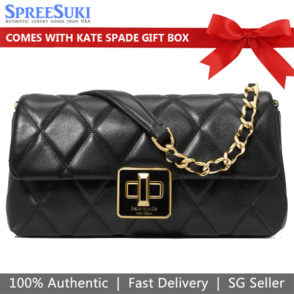 Kate Spade Carey Quilted Mini Crossbody Black # KM531