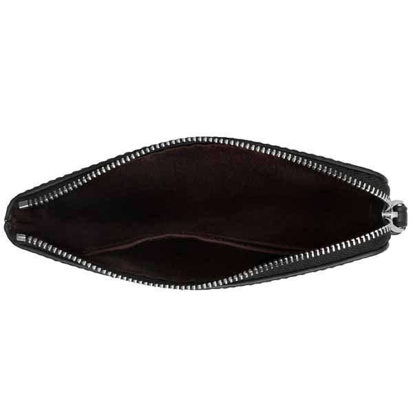 Coach Corner Zip Wristlet With Star Print Silver Black Multi # CCK76