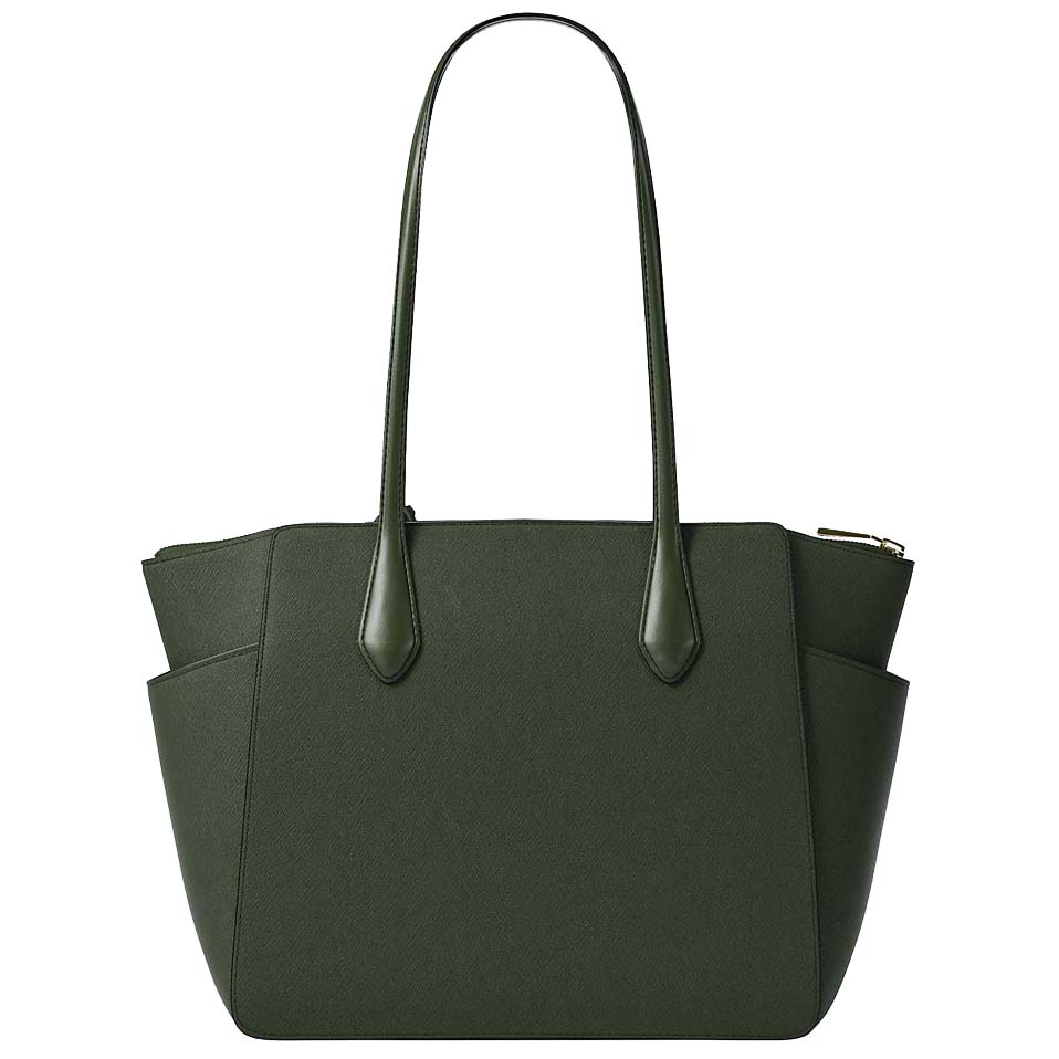 Michael Kors Marilyn Medium Saffiano Leather Tote Bag Moss Dark Green # 35F5G6AT2L