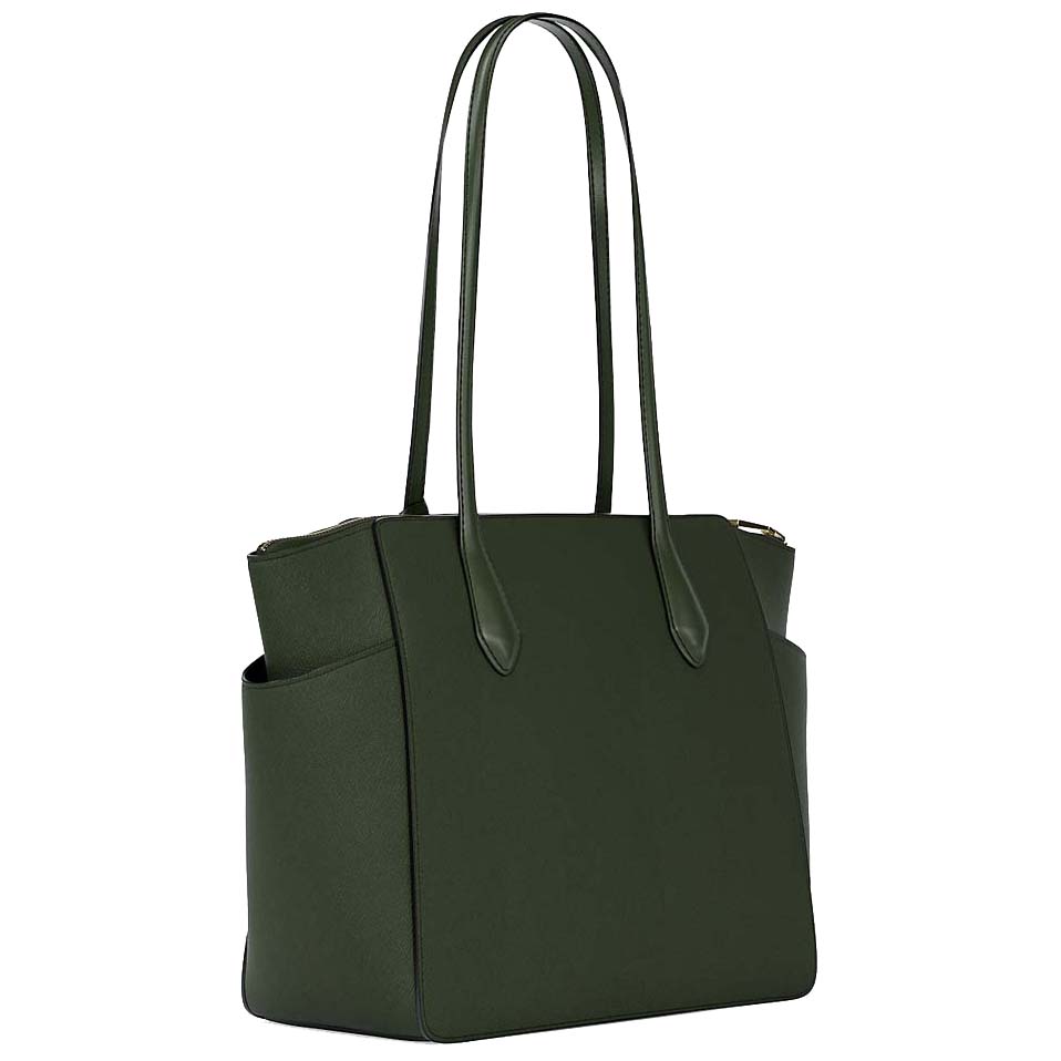 Michael Kors Marilyn Medium Saffiano Leather Tote Bag Moss Dark Green # 35F5G6AT2L