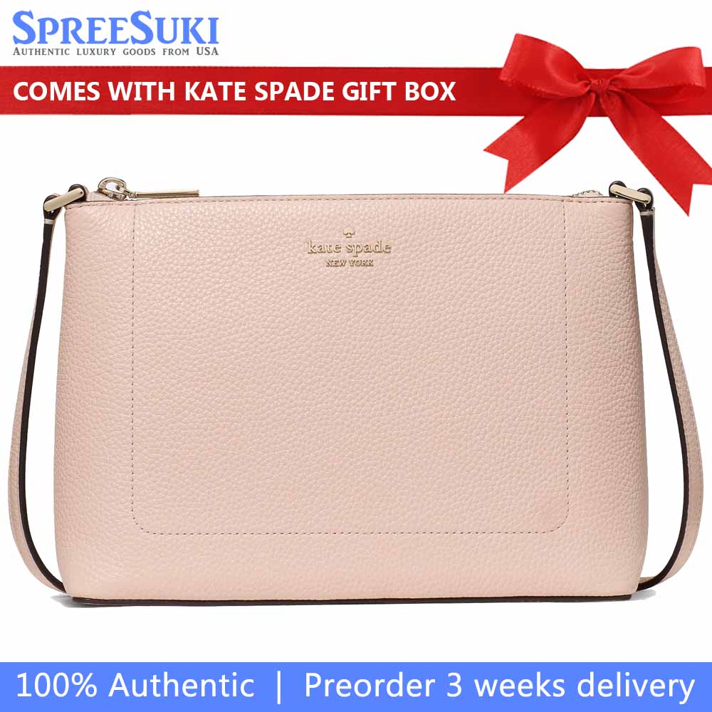 Kate Spade Leila Medium Crossbody Pearl Pink Light pink # KG464