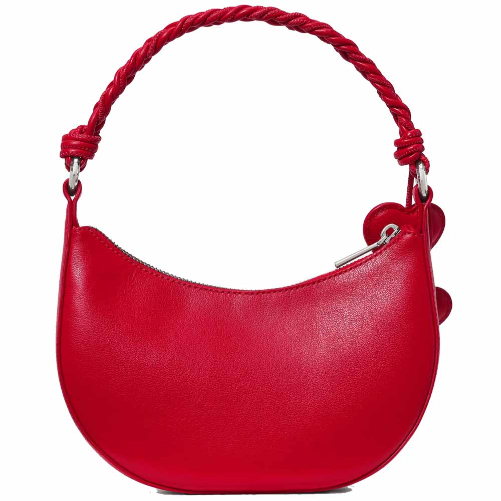 Kate Spade Nova Braided Strap Shoulder Bag Cherry Rouge Dark Red # KN610