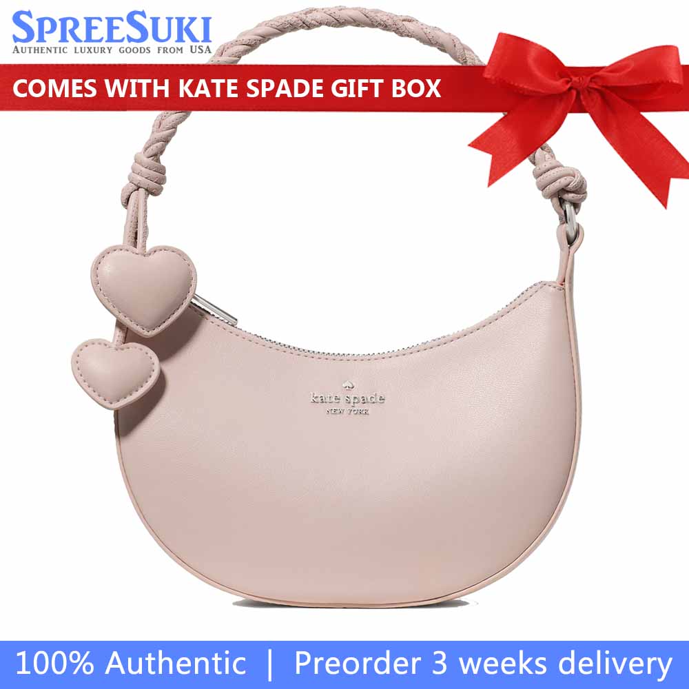 Kate Spade Nova Braided Strap Shoulder Bag Powdered Sugar Light pink # KN610