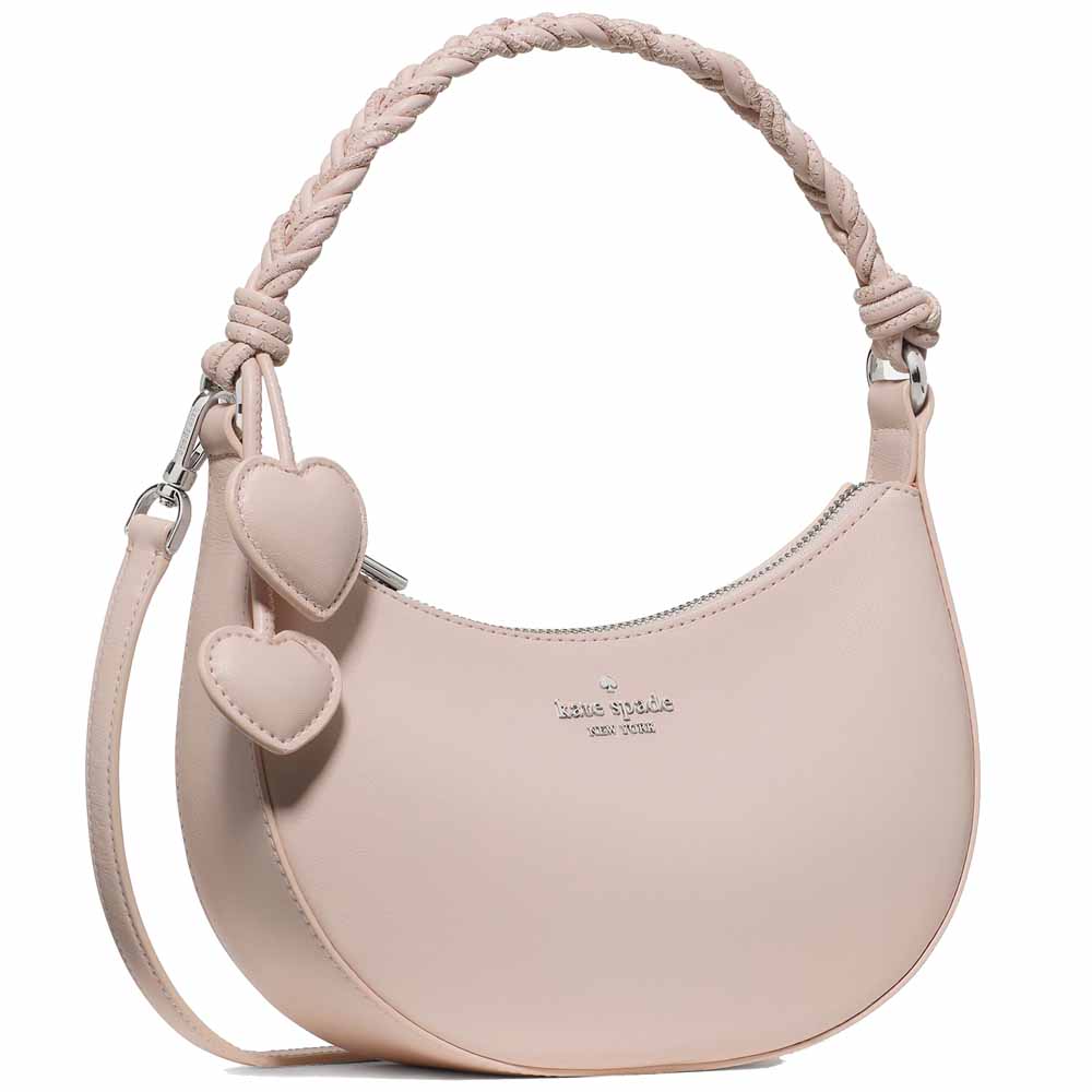 Kate Spade Nova Braided Strap Shoulder Bag Powdered Sugar Light pink # KN610