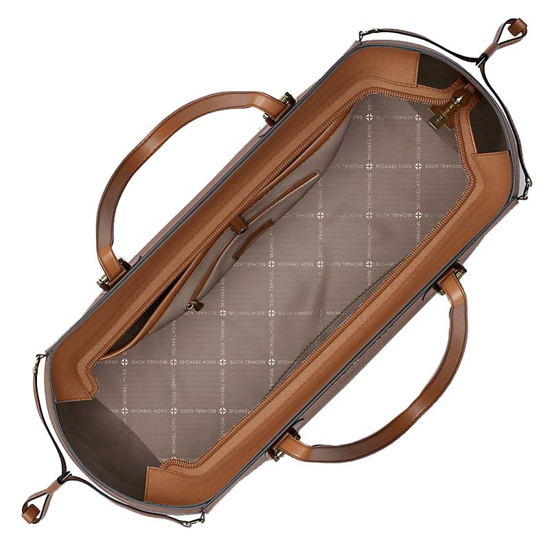 Michael Kors Voyager Large Saffiano Leather Tote Bag Luggage Brown # 35R6GV6T7L