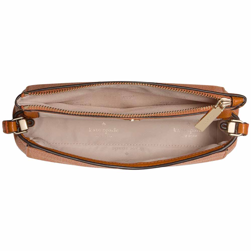 Kate Spade Leila Mini Crossbody Orange Jasper Brown # KE487