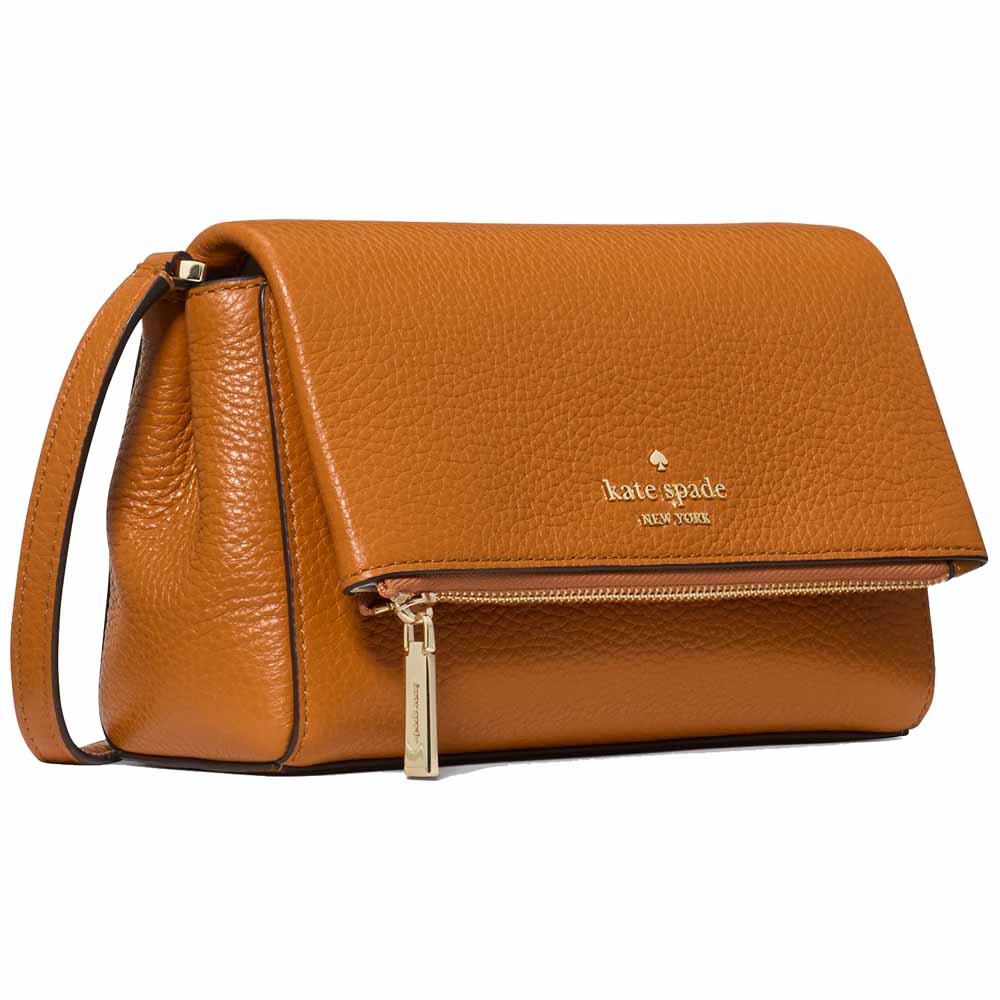 Kate Spade Leila Mini Crossbody Orange Jasper Brown # KE487
