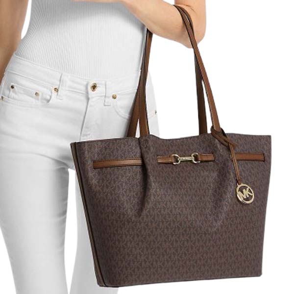 Michael Kors Carson Large Signature Logo Tote Bag Brown # 35R6G2ZT3B
