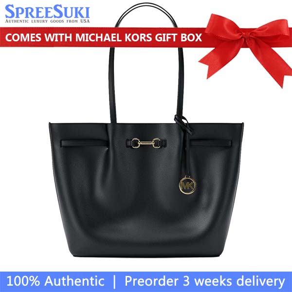 Michael Kors Carson Large Pebbled Leather Tote Bag Black # 35R6G2ZT3T