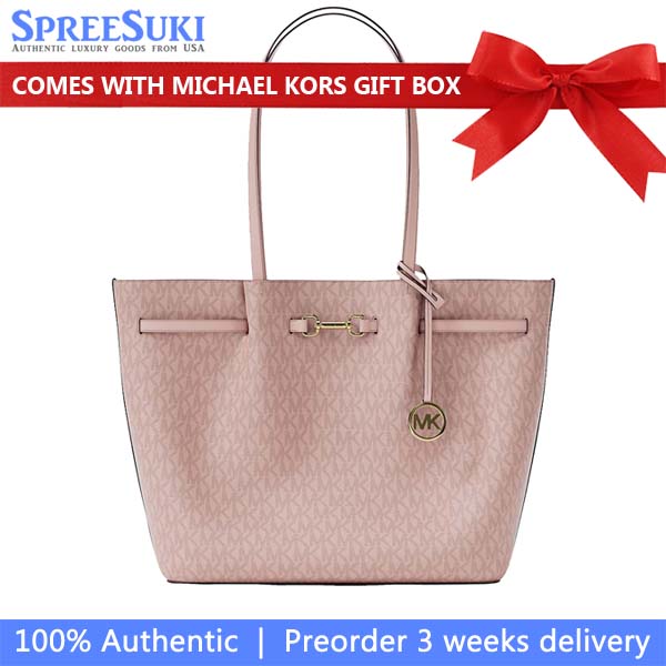 Michael Kors Carson Large Signature Logo Tote Bag Powder Blush Blush Pink # 35R6G2ZT7B