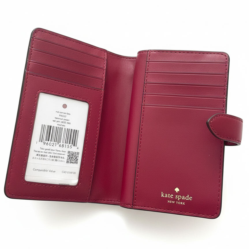 Kate Spade Madison Medium Bifold Wallet Red Jam # KN227