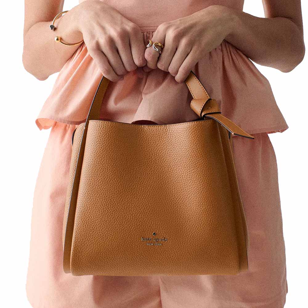 Kate Spade Knott Convertible Carryall Bungalow Brown # KM666