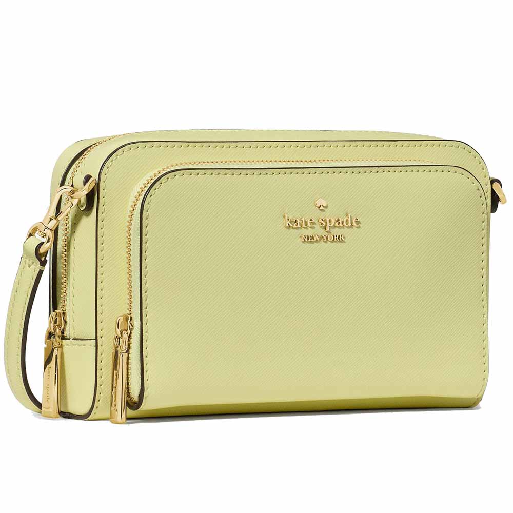 Kate Spade Staci Dual Zip Around Mini Crossbody Tennis Ball Light green # KG036