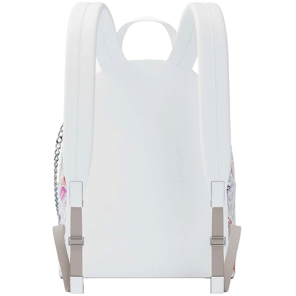Michael Kors Slater Medium Printed Signature Logo Backpack Optic White # 35R6S04B2V