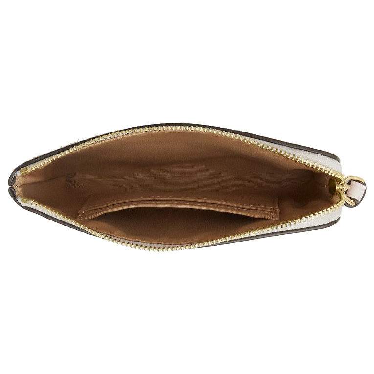 Coach Corner Zip Wristlet With Star Print Chalk Multi Antique White # CCK76