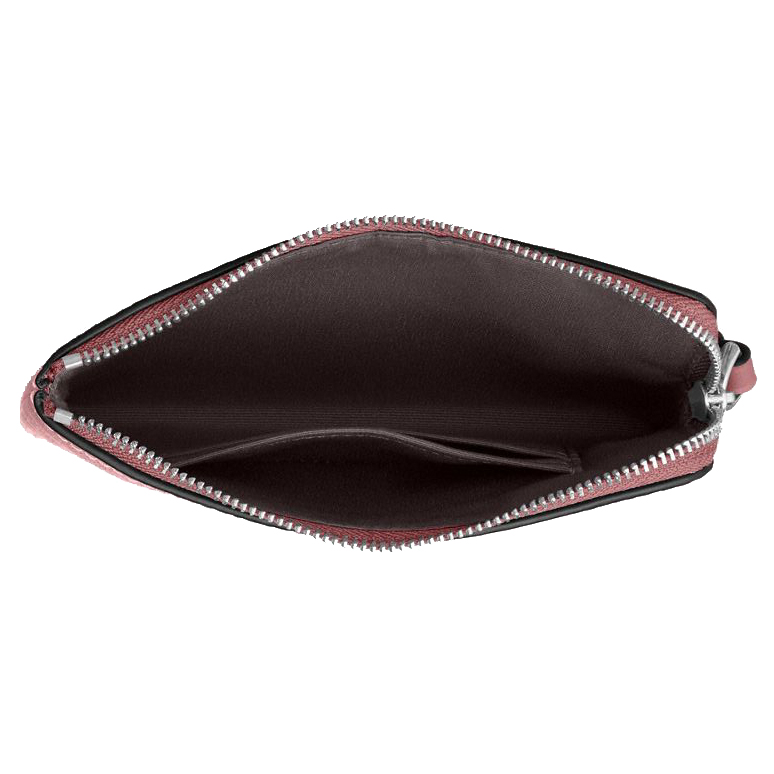 Coach Corner Zip Wristlet In Signature Canvas Dusty Pink # CAQ75