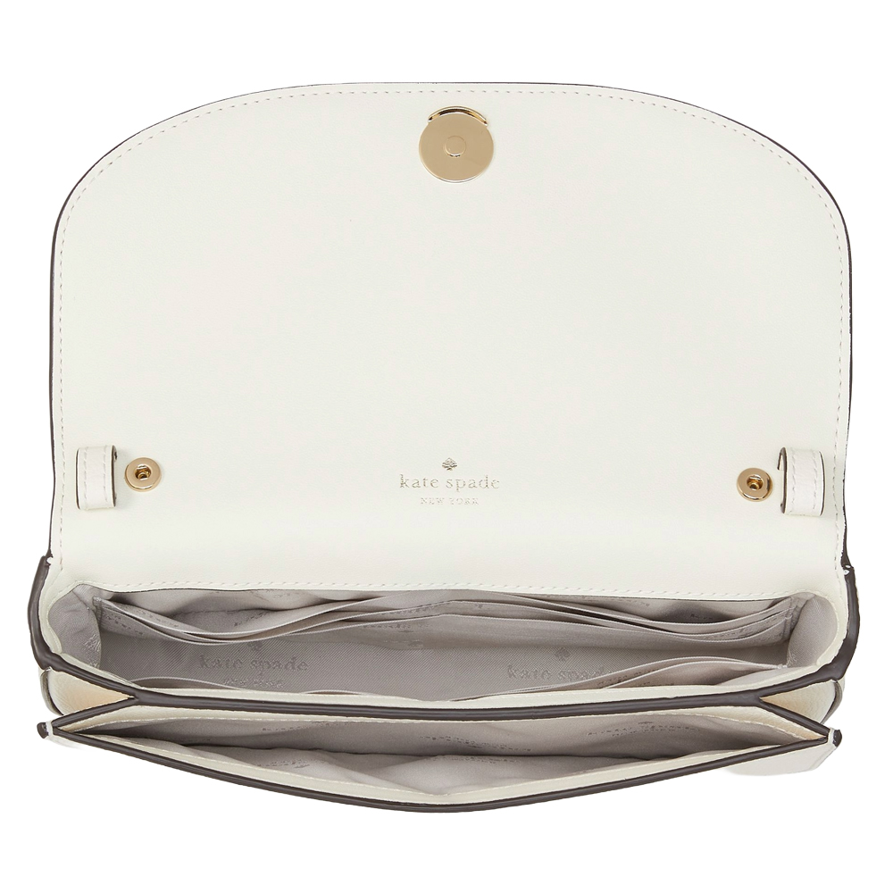Kate Spade Kristi Refined Grain Leather Crossbody Meringue Off White # KG016