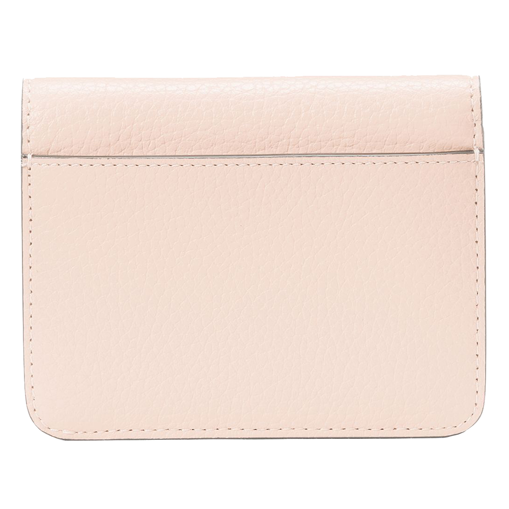 Kate Spade Lena Pebbled Leather Small Slim Bifold Wallet Blush Cloud Pink # KH788