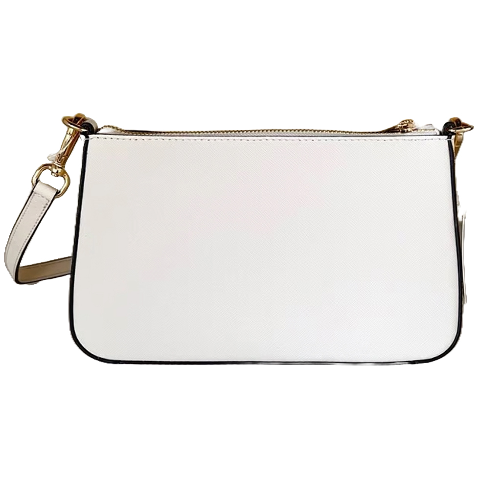 Michael Kors Jet Set Medium Saffiano Leather Crossbody Bag Sling Light Cream Off White # 35S0GTVU6L