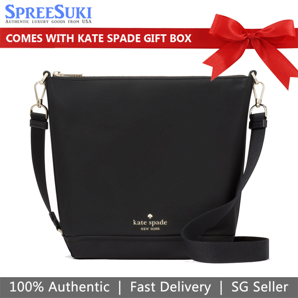Kate Spade Chelsea Duffle Crossbody Bag Sling Black # KC444