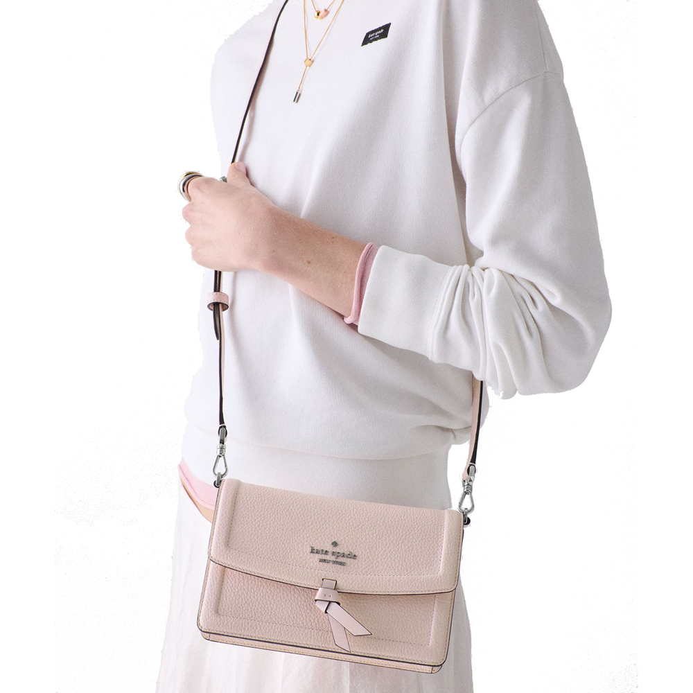 Kate Spade Knott Mini Flap Crossbody Powdered Sugar Beige # KM611