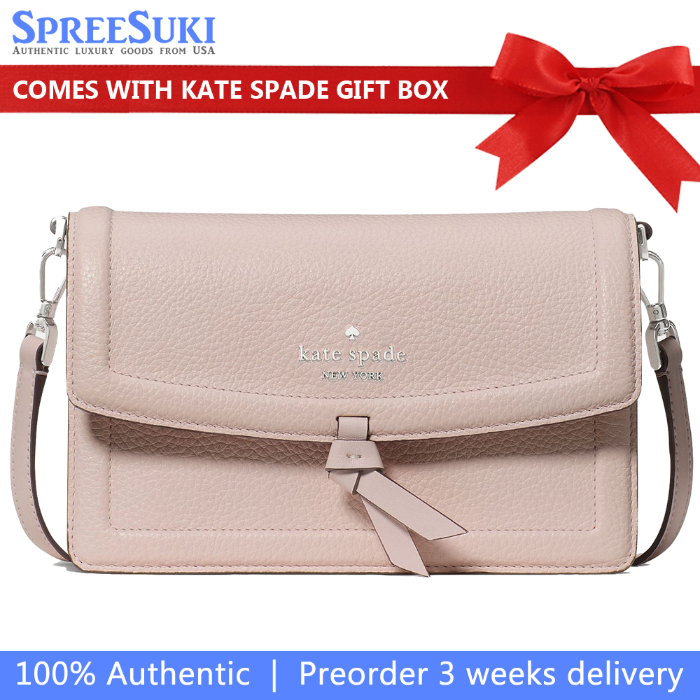 Kate Spade Knott Mini Flap Crossbody Powdered Sugar Beige # KM611