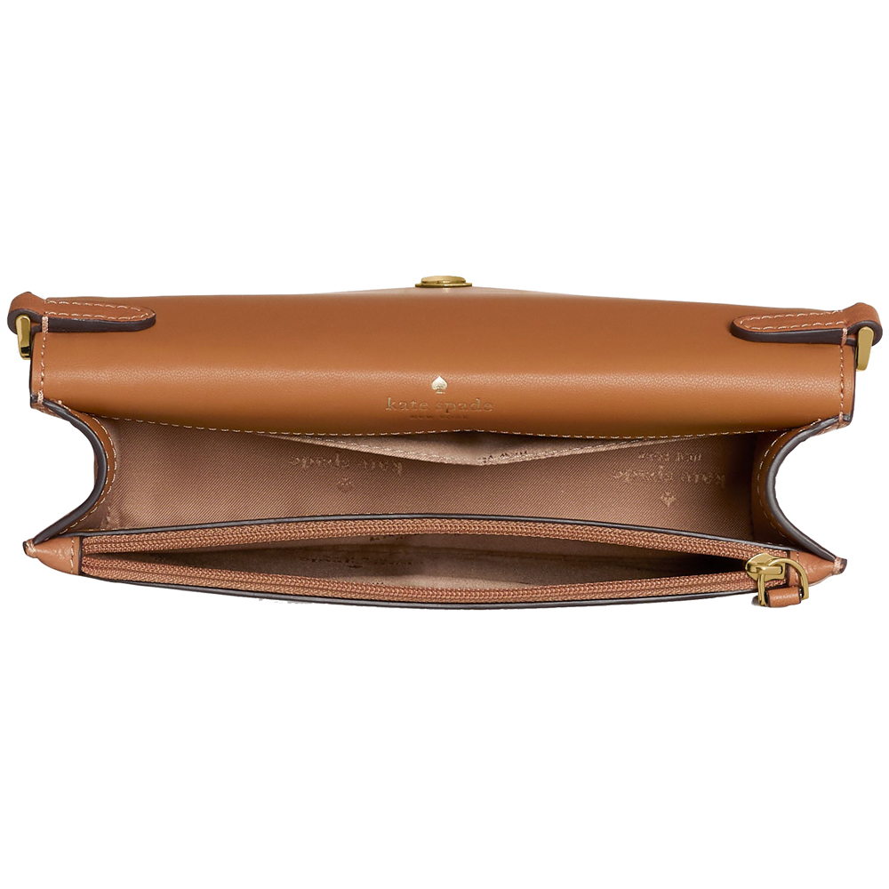 Kate Spade Knott Mini Flap Crossbody Bungalow Brown # KM611