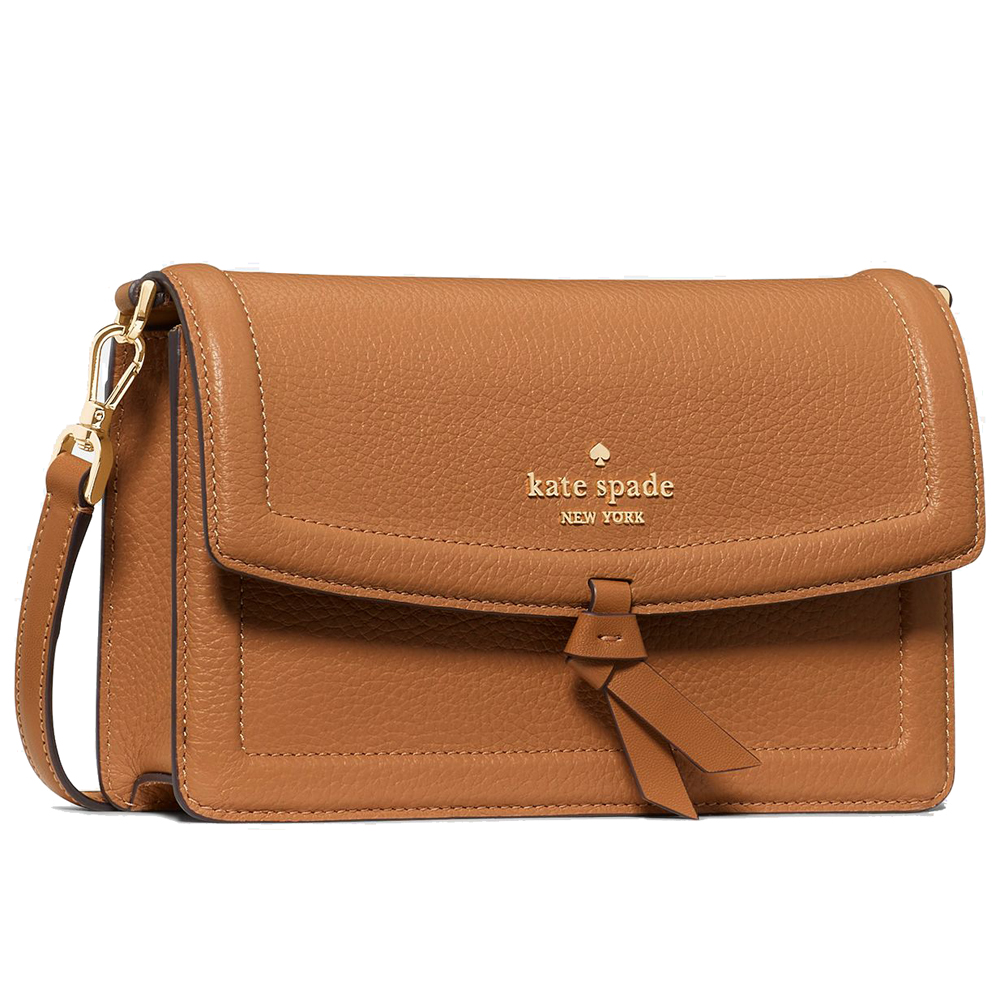 Kate Spade Knott Mini Flap Crossbody Bungalow Brown # KM611