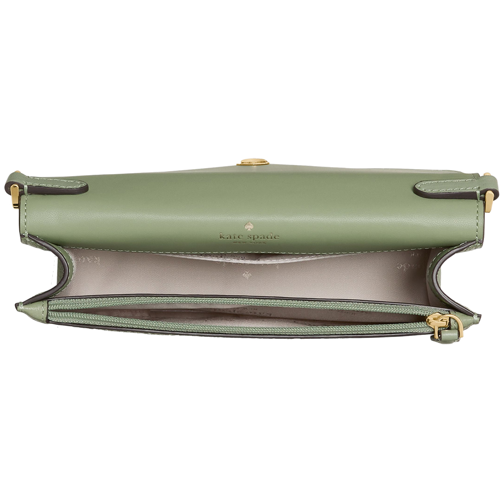 Kate Spade Knott Mini Flap Crossbody Balsam Green Dark Green # KM611