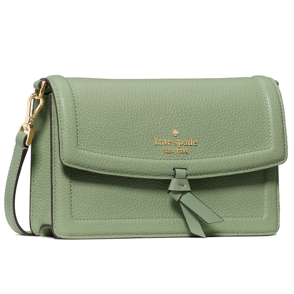Kate Spade Knott Mini Flap Crossbody Balsam Green Dark Green # KM611