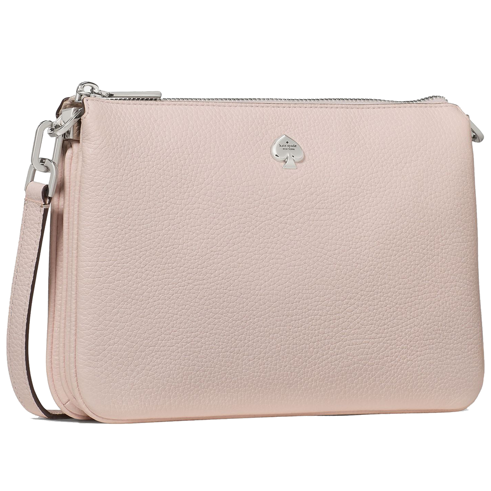Kate Spade Kayla Small Triple Compartment Crossbody Powdered Sugar Beige # KL806