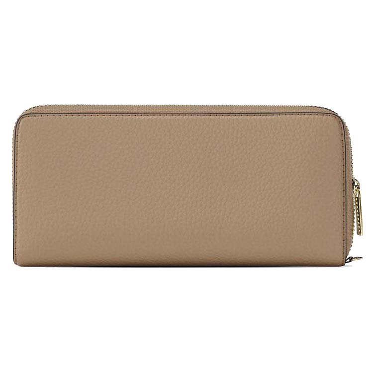 Michael Kors Long Wallet Jet Set Continental Wristlet Wallet Camel Light Brown # 35T7GTVE7L