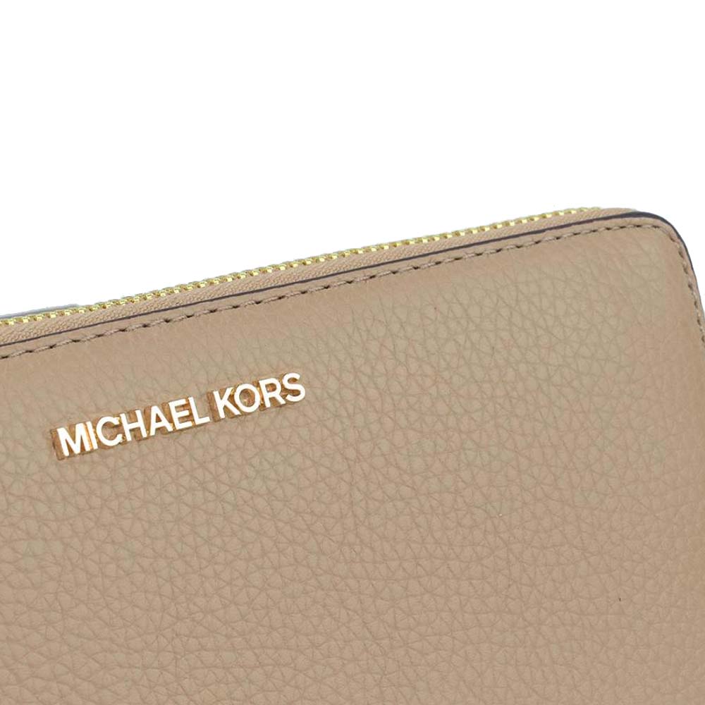 Michael Kors Long Wallet Jet Set Continental Wristlet Wallet Camel Light Brown # 35T7GTVE7L