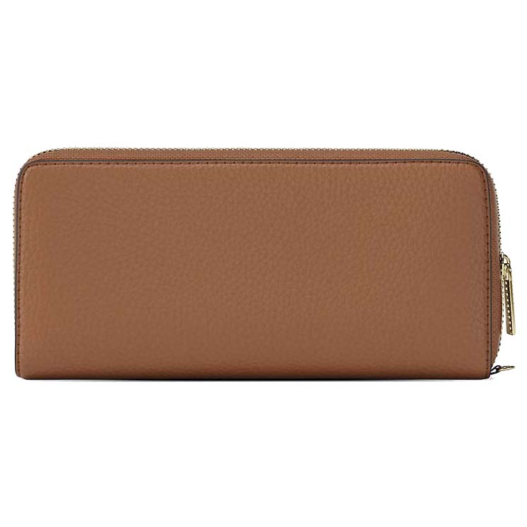 Michael Kors Long Wallet Jet Set Continental Wristlet Wallet Luggage Brown # 35T7GTVE7L