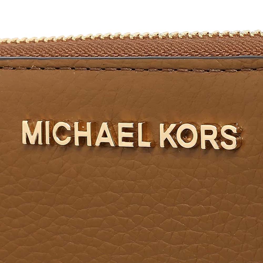Michael Kors Long Wallet Jet Set Continental Wristlet Wallet Luggage Brown # 35T7GTVE7L
