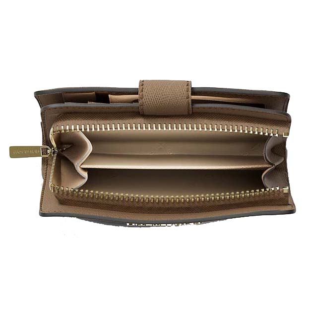 Michael Kors Medium Wallet Jet Set Travel Zip Coin Wallet Camel Light Brown # 35F7GTVF2L