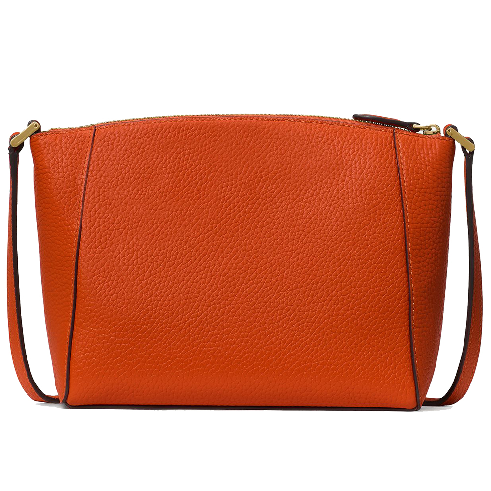 Kate Spade Crossbody Sling Bag Monica Leather Crossbody Fiery Orange DARK ORANGE # WKR00258