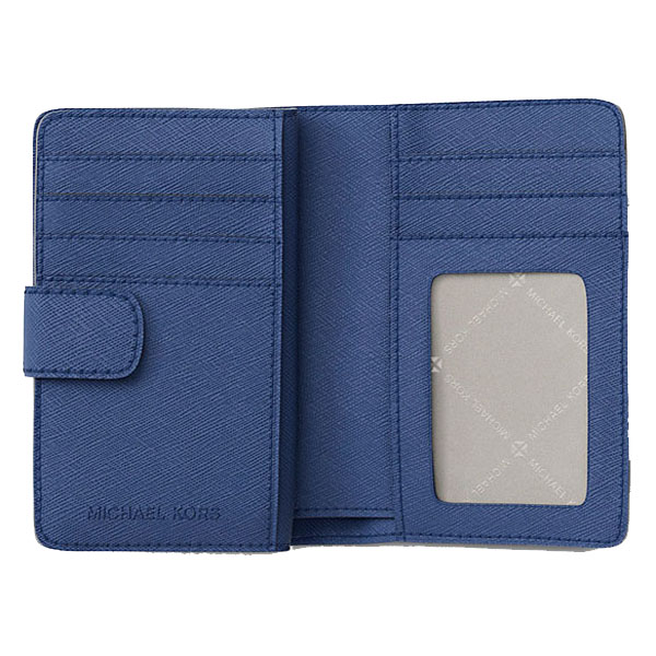 Michael Kors Medium Saffiano Leather Wallet Galaxy Blue # 35R4STVF6L
