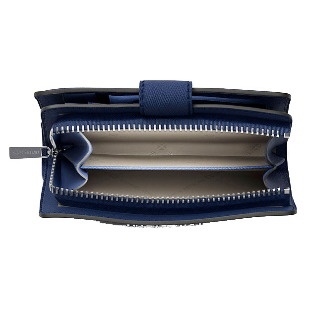 Michael Kors Medium Saffiano Leather Wallet Galaxy Blue # 35R4STVF6L