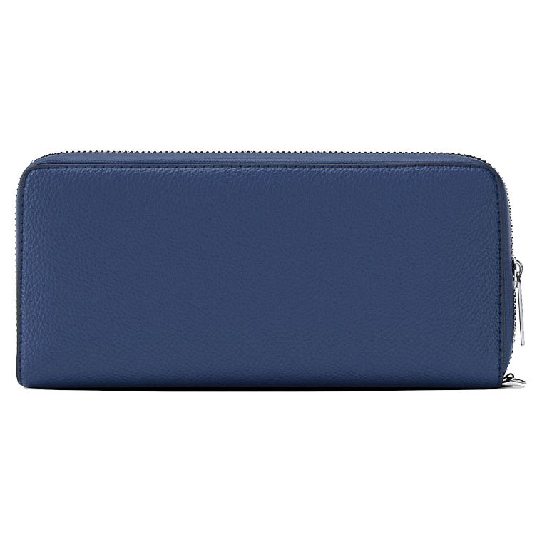 Michael Kors Large Pebbled Leather Continental Wallet Galaxy Blue # 35F7STVE7L