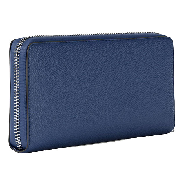 Michael Kors Large Pebbled Leather Continental Wallet Galaxy Blue # 35F7STVE7L