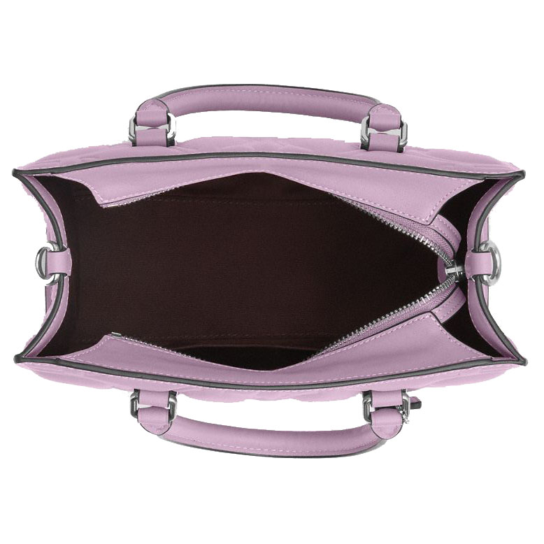 Coach Maggie Small Tote Bag In Signature Leather Silver Jasmine Light Purple # CY670