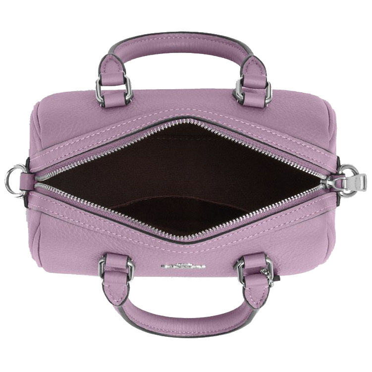 Coach Mini Rowan Crossbody Bag Silver Jasmine Light Purple # CW328