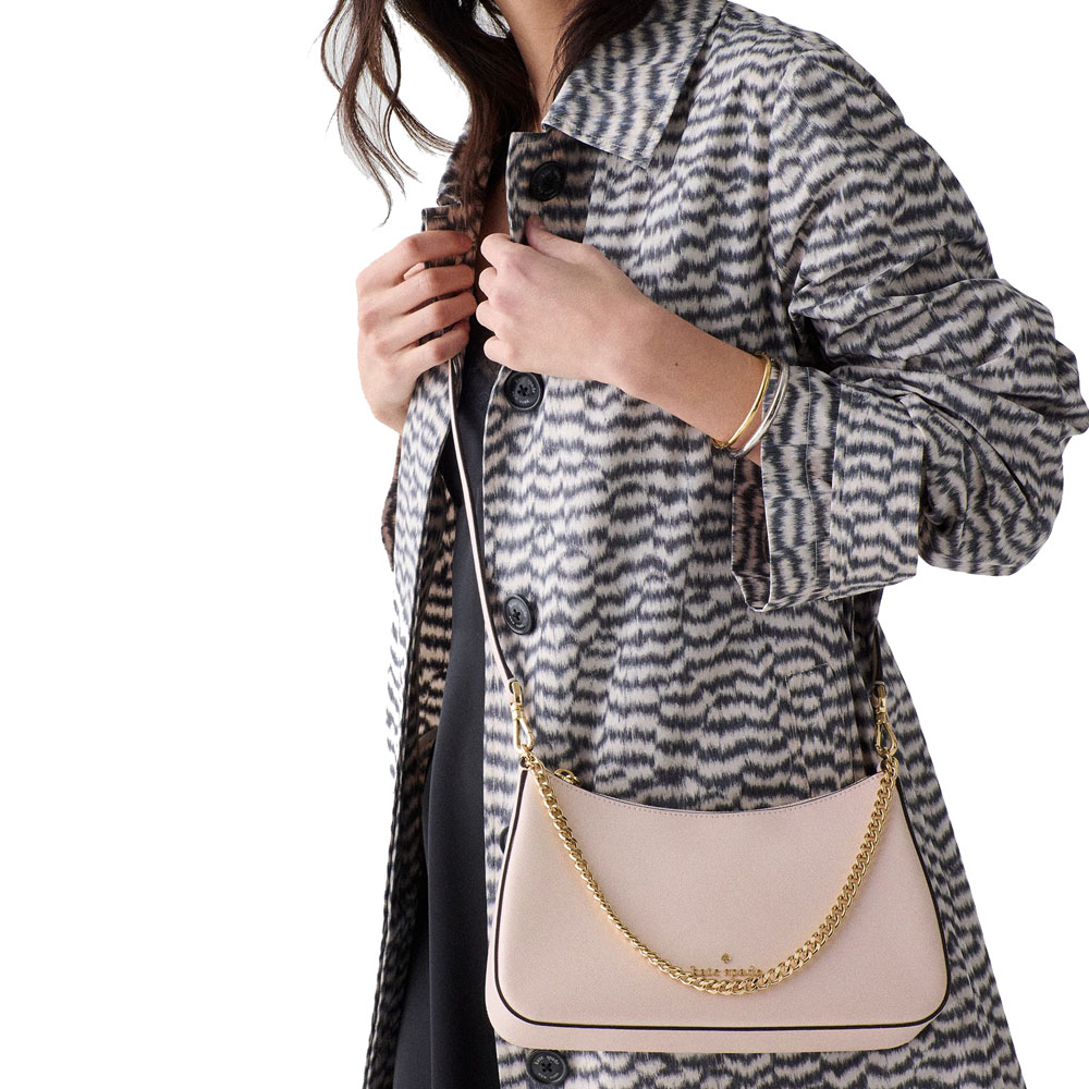 Kate Spade Crossbody Bag Sling Madison Convertible Crossbody Powdered Sugar Beige # KC439