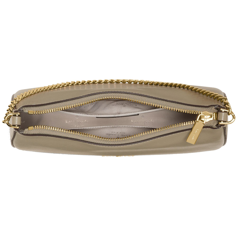 Kate Spade Crossbody Bag Sling Madison Convertible Crossbody Oyster Shell Dark Grey # KC439